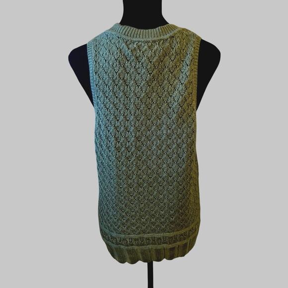 Grey Collective Sleeveless Sweater XL Green Acrylic Blend Relaxed Fit Knitted - Picture 2 of 6